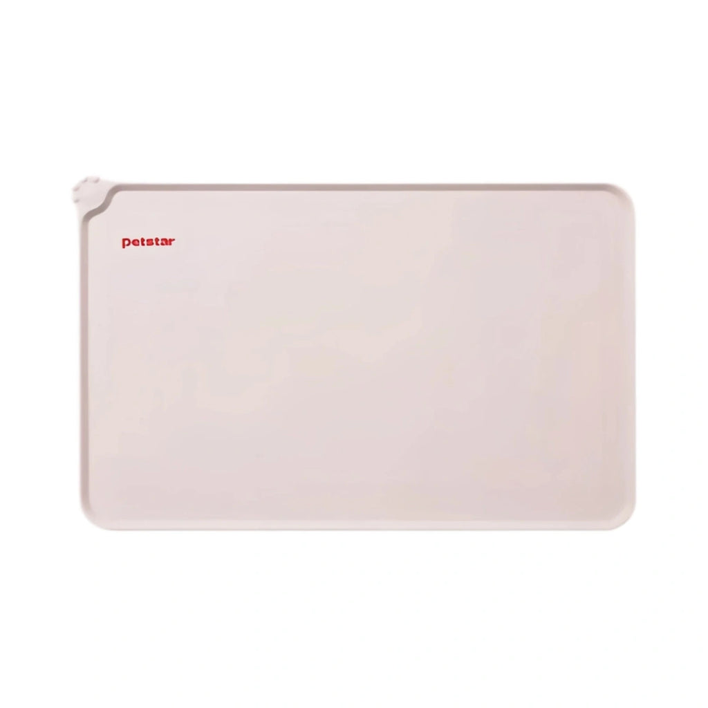 Petstar rectangular silicone feeding mat with a shallow raised edge