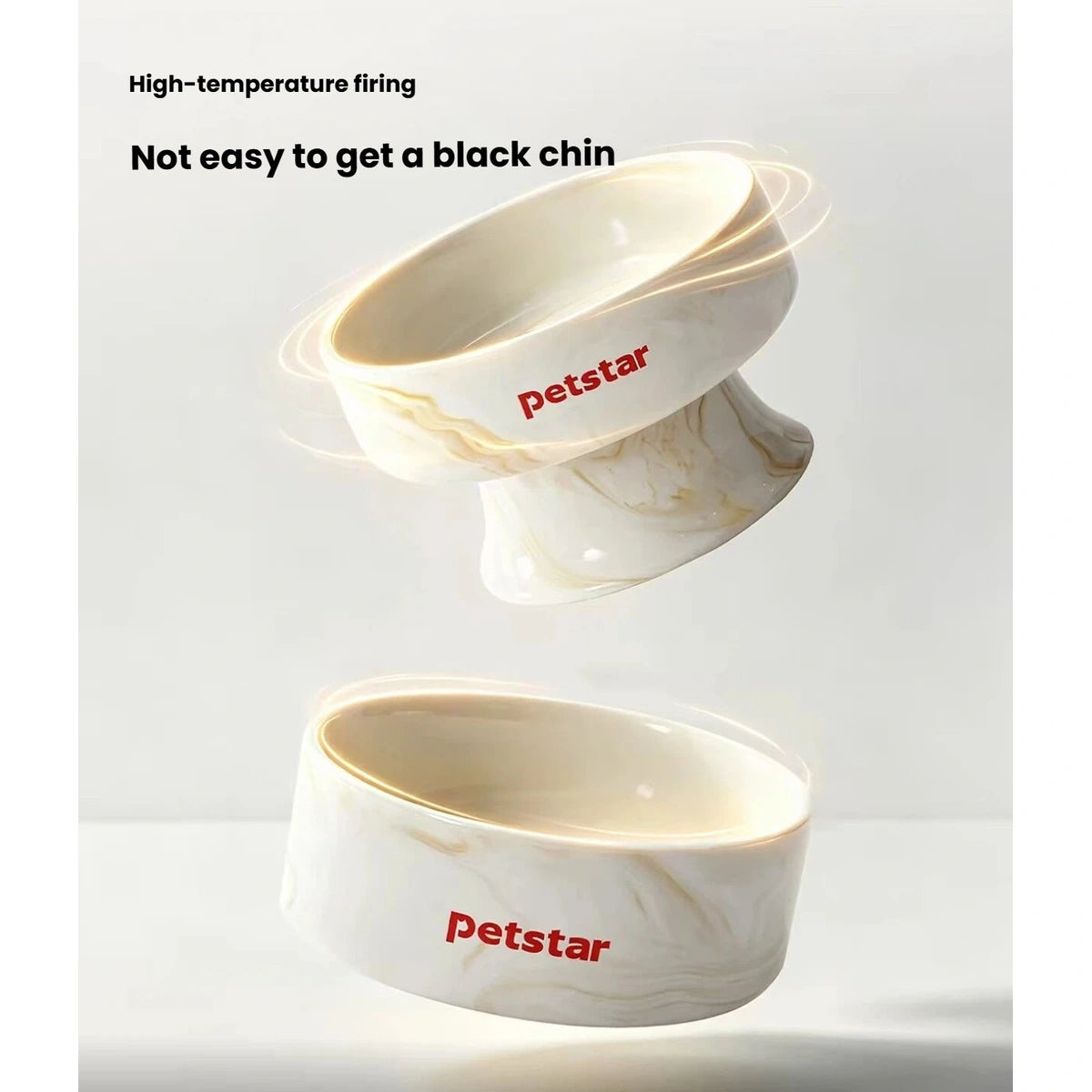 Petstar ceramic bowl styles shown together with the raised pedestal design
