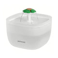 White Petwant cat water fountain with a green flower-shaped spout