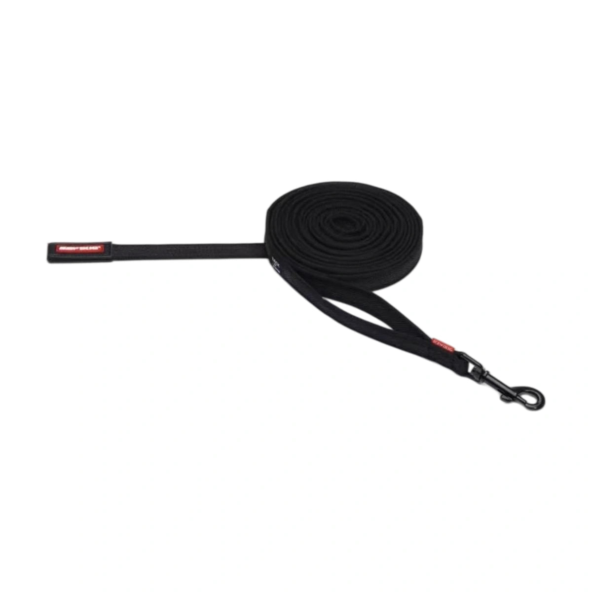 Black EzyDog Track n Train long dog lead with snap hook