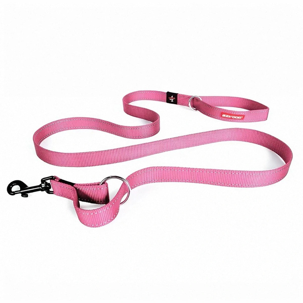 Pink EzyDog Vario 4 lead with reflective stitching