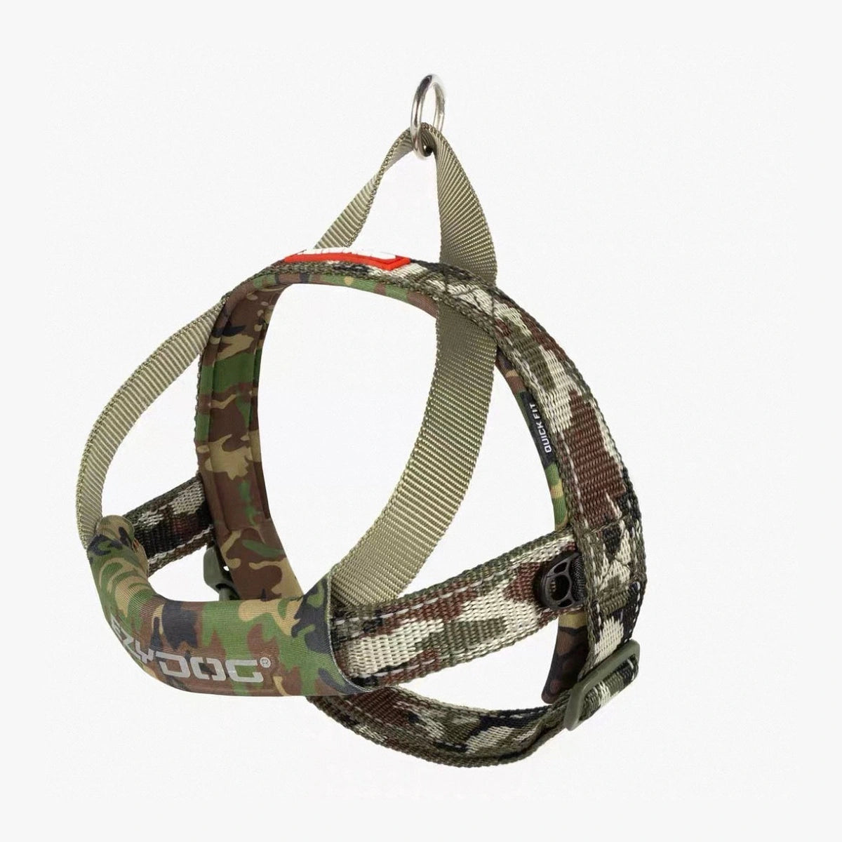 Green camouflage EzyDog Quick Fit dog harness
