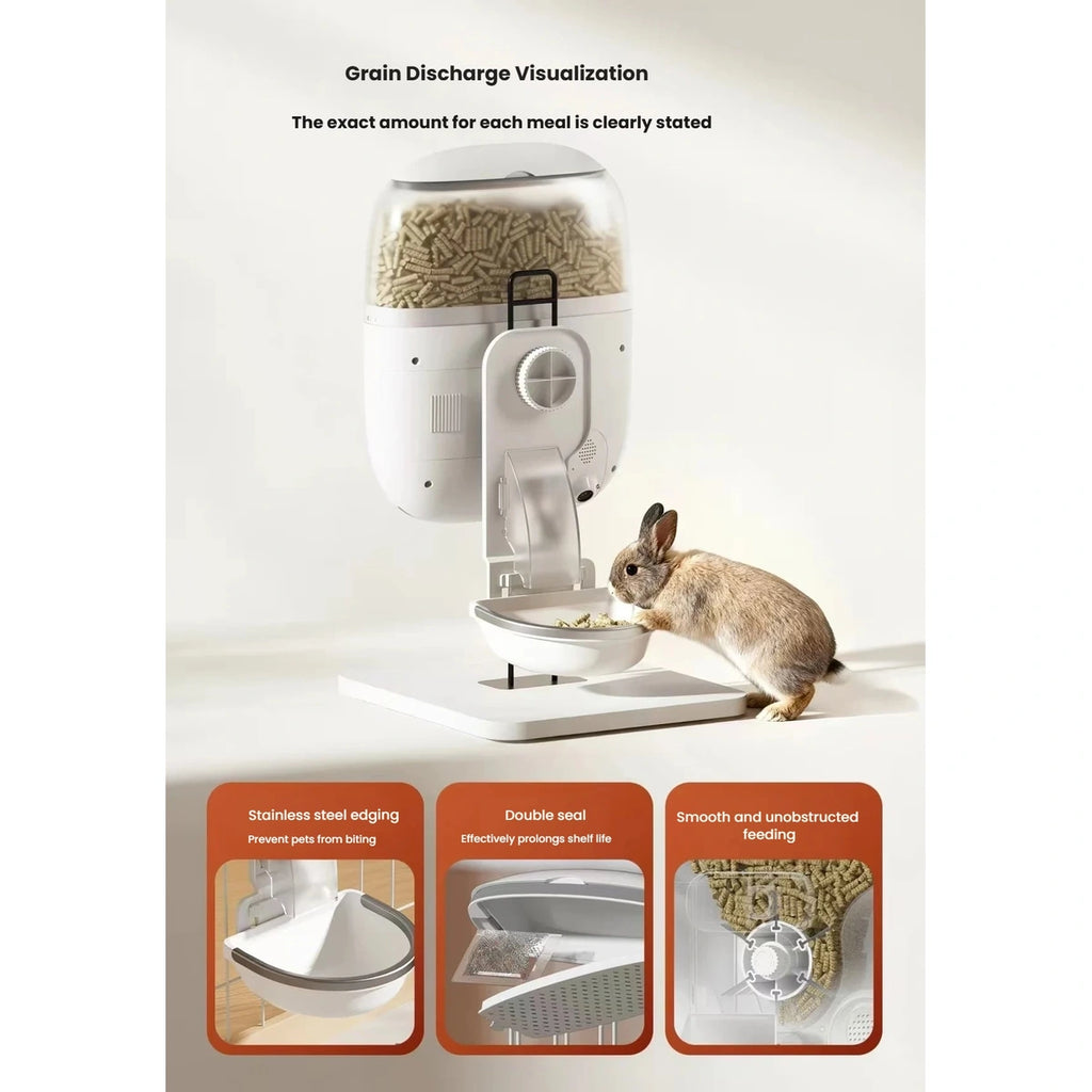 Petwant Smart Cage-Mounted Automatic Pet Feeder with Camera
