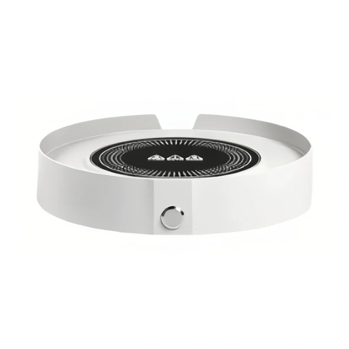 White Petstar warming base with circular heating surface and front control