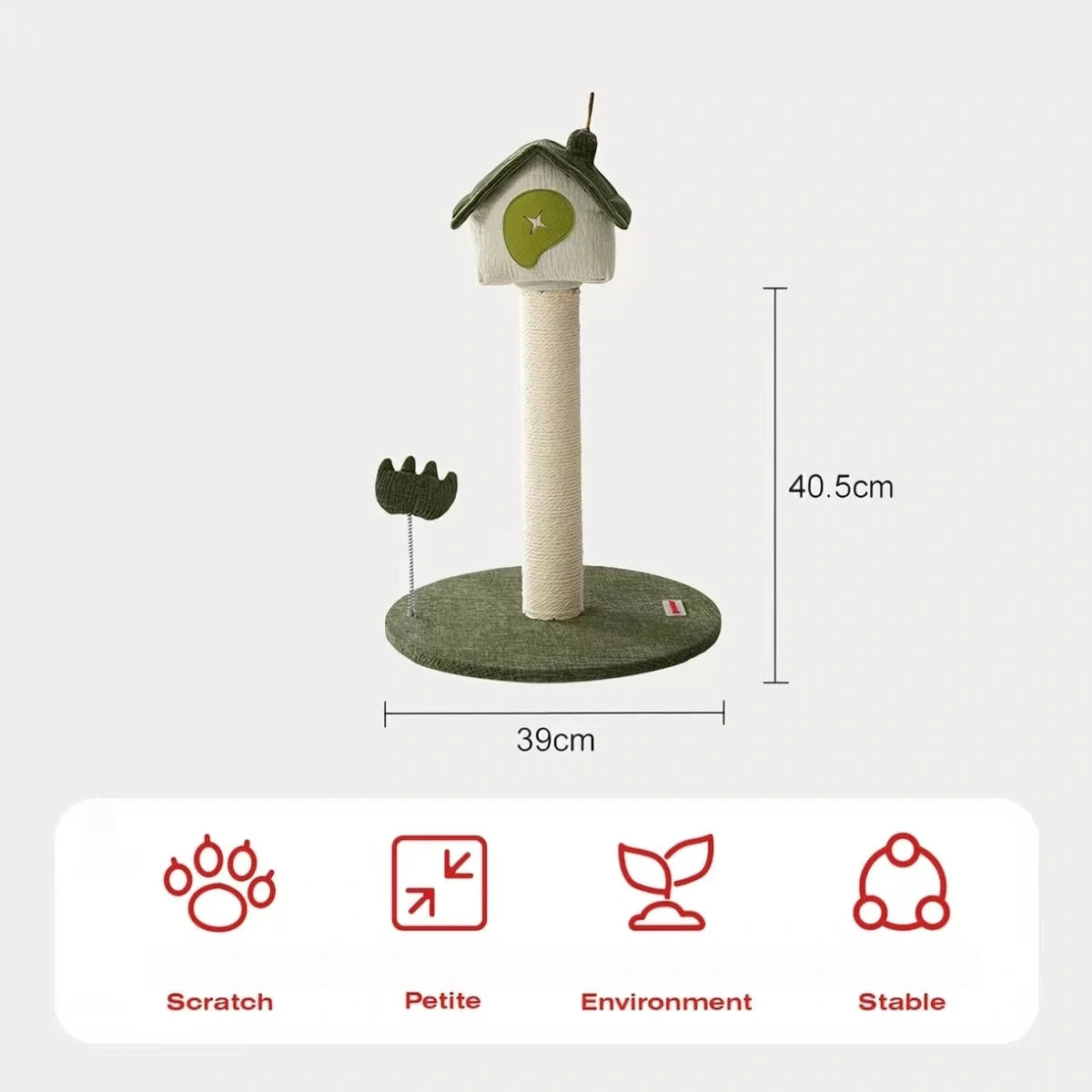 Petstar compact cat tree dimensions and feature icons