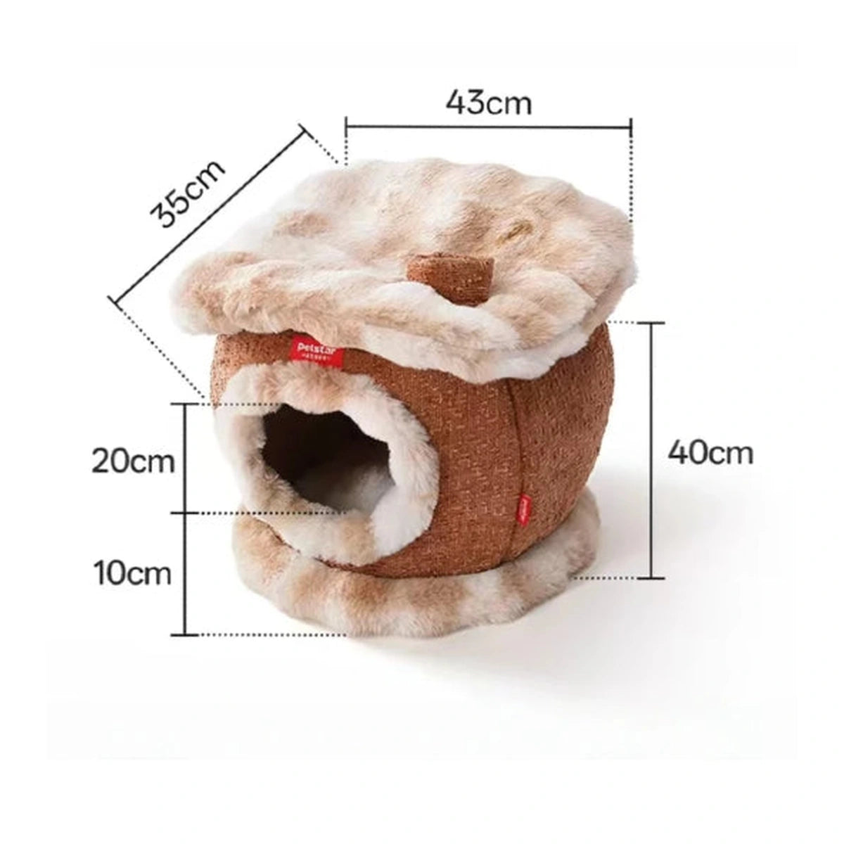 Petstar enclosed cat cave bed dimensions