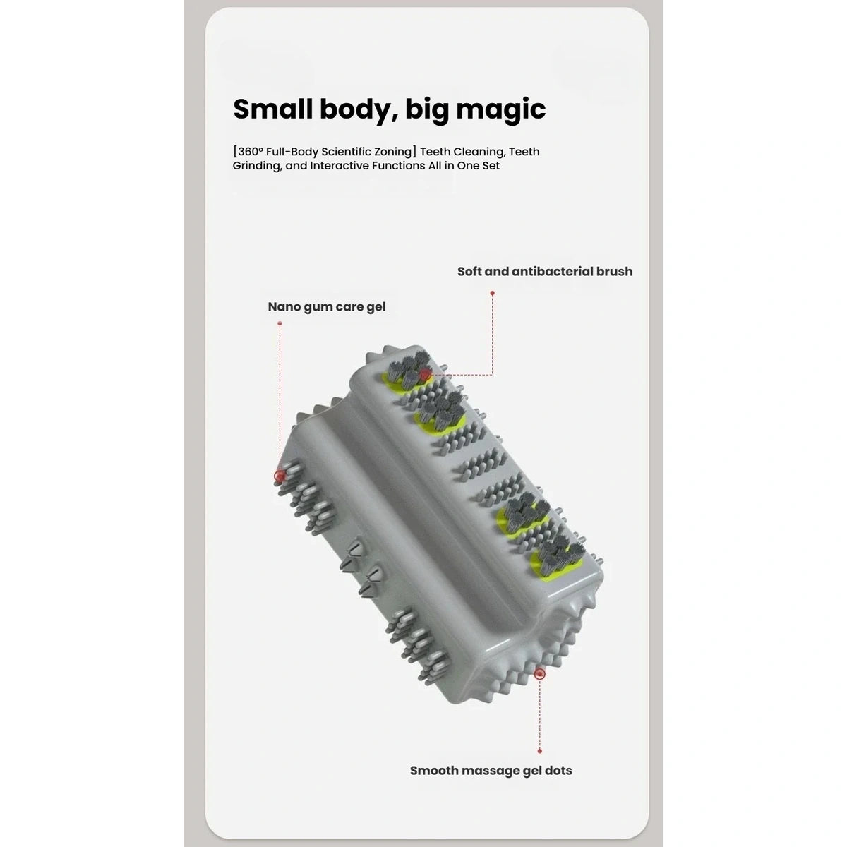 Petstar small dog chew toy feature diagram