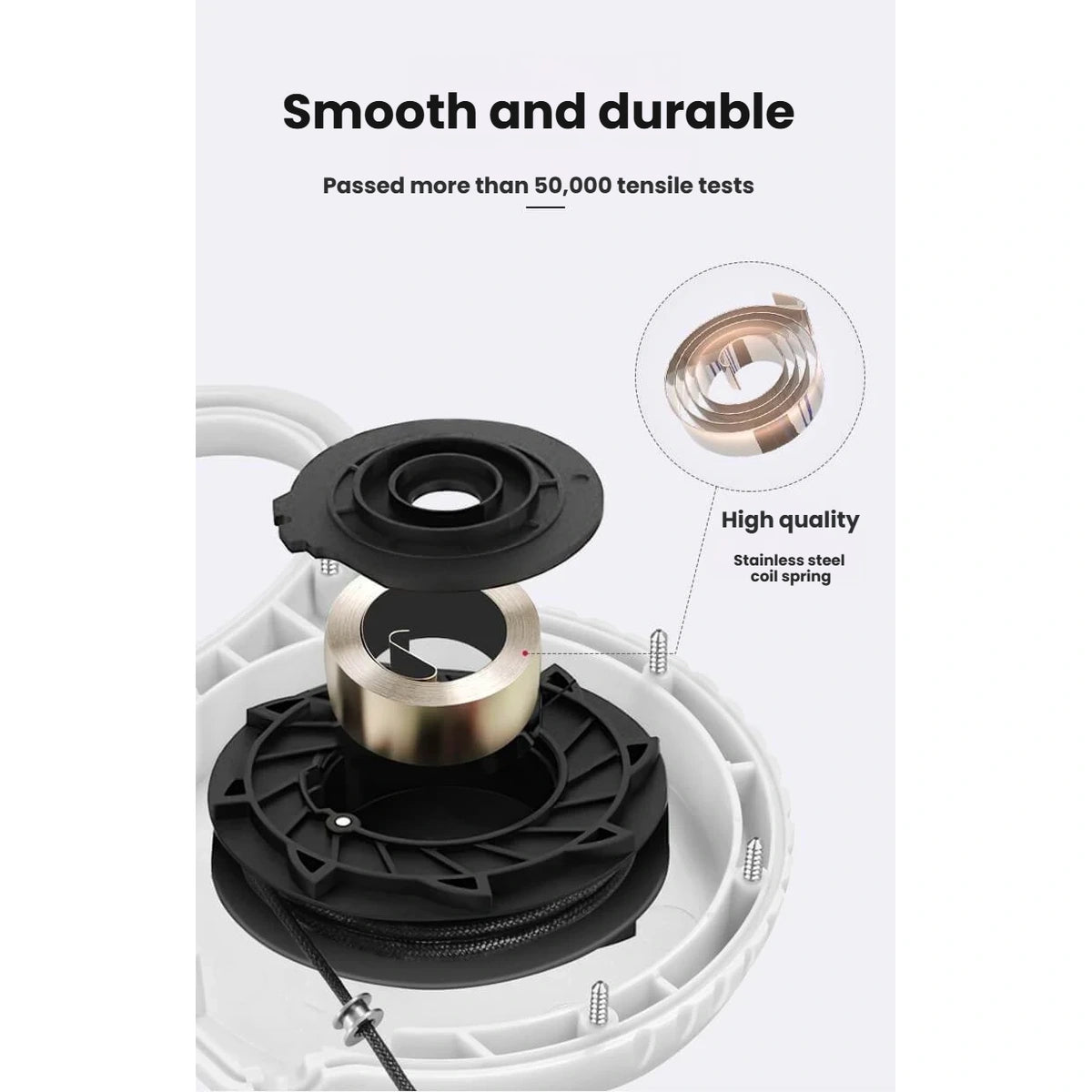 Internal spring mechanism in the DOGNESS JS05 retractable leash