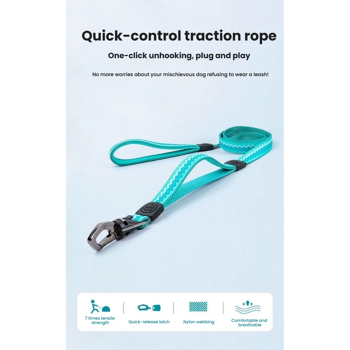 DOGNESS quick-release leash product feature overview