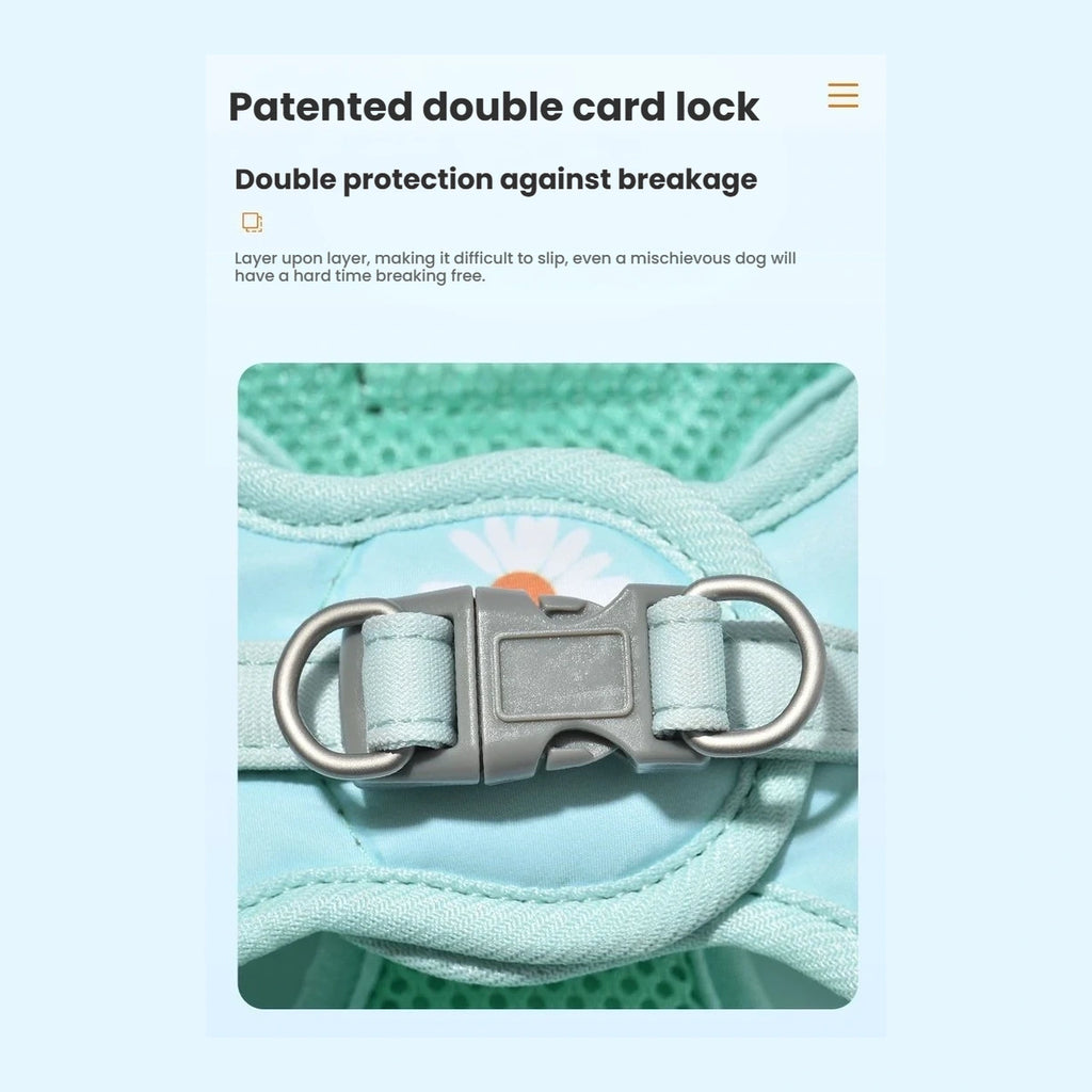 Close-up of the DOGNESS harness double cord lock