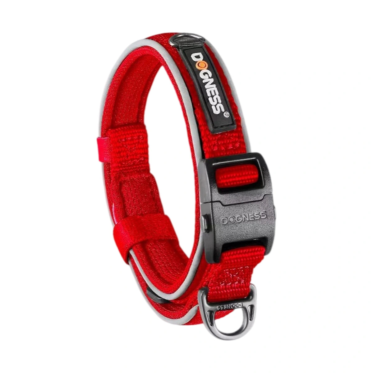 Red DOGNESS reflective dog collar
