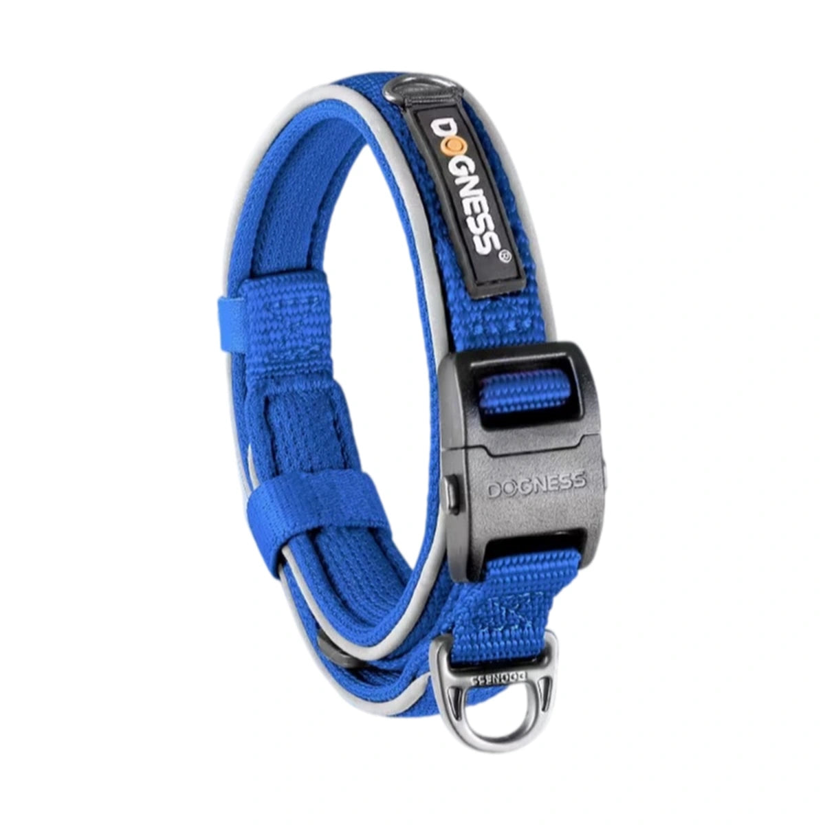 Blue DOGNESS reflective dog collar