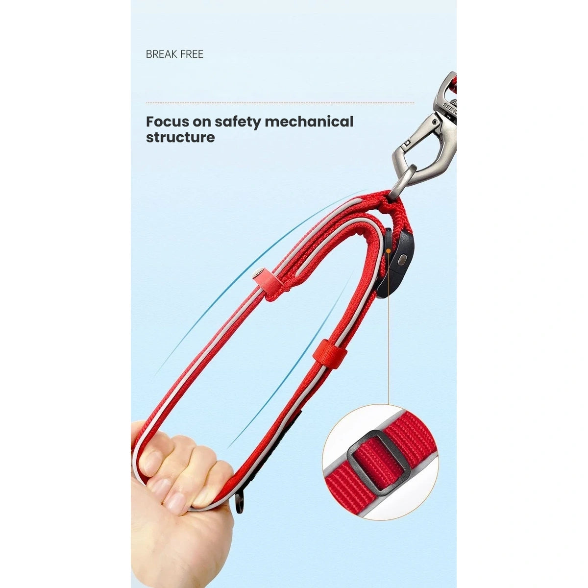 DOGNESS collar leash D-ring and reflective trim demonstration