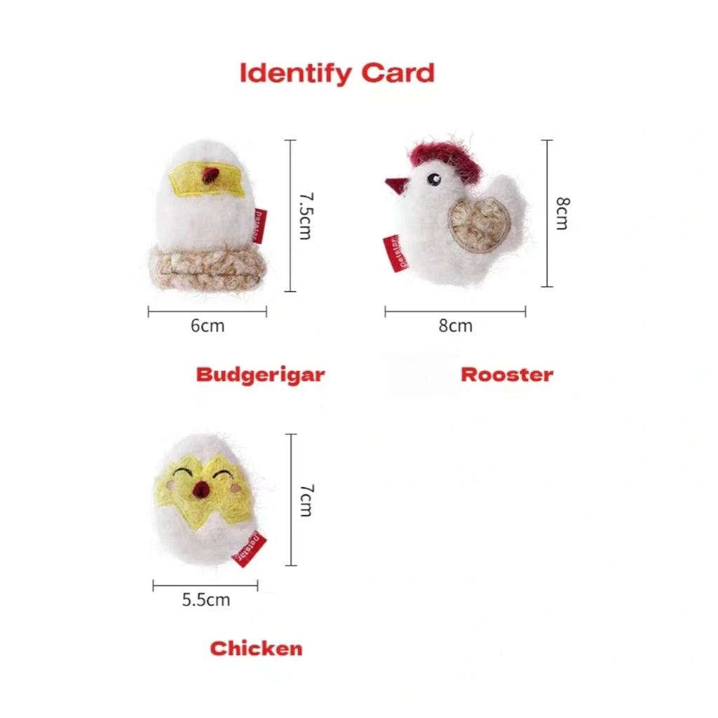 Petstar chicken cat toys identity and size guide