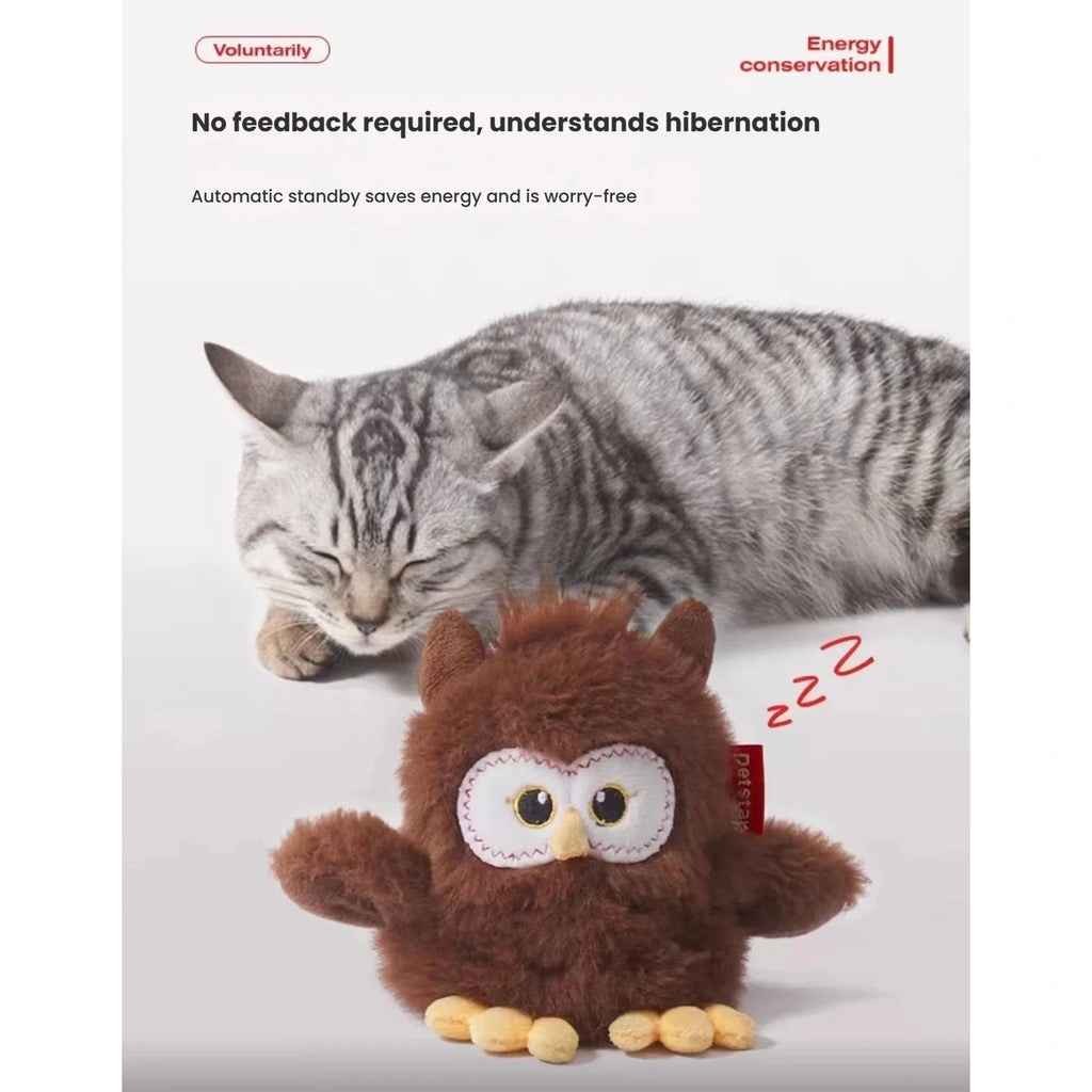 Petstar electronic owl toy resting automatically after play