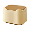 Beige cat litter waste bin front view