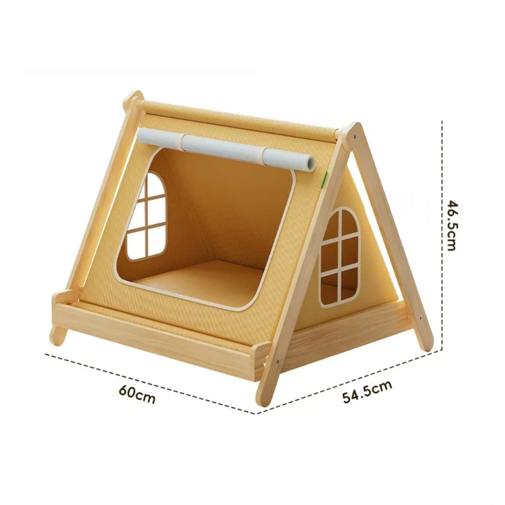 Wooden cat tent bed dimensions diagram