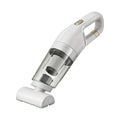 White handheld pet hair vacuum with roller head