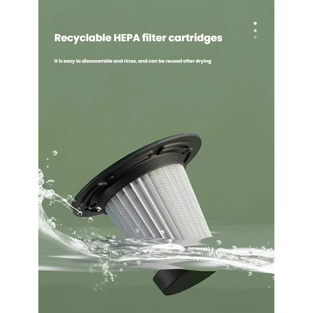 Reusable filter cartridge for the pet hair vacuum