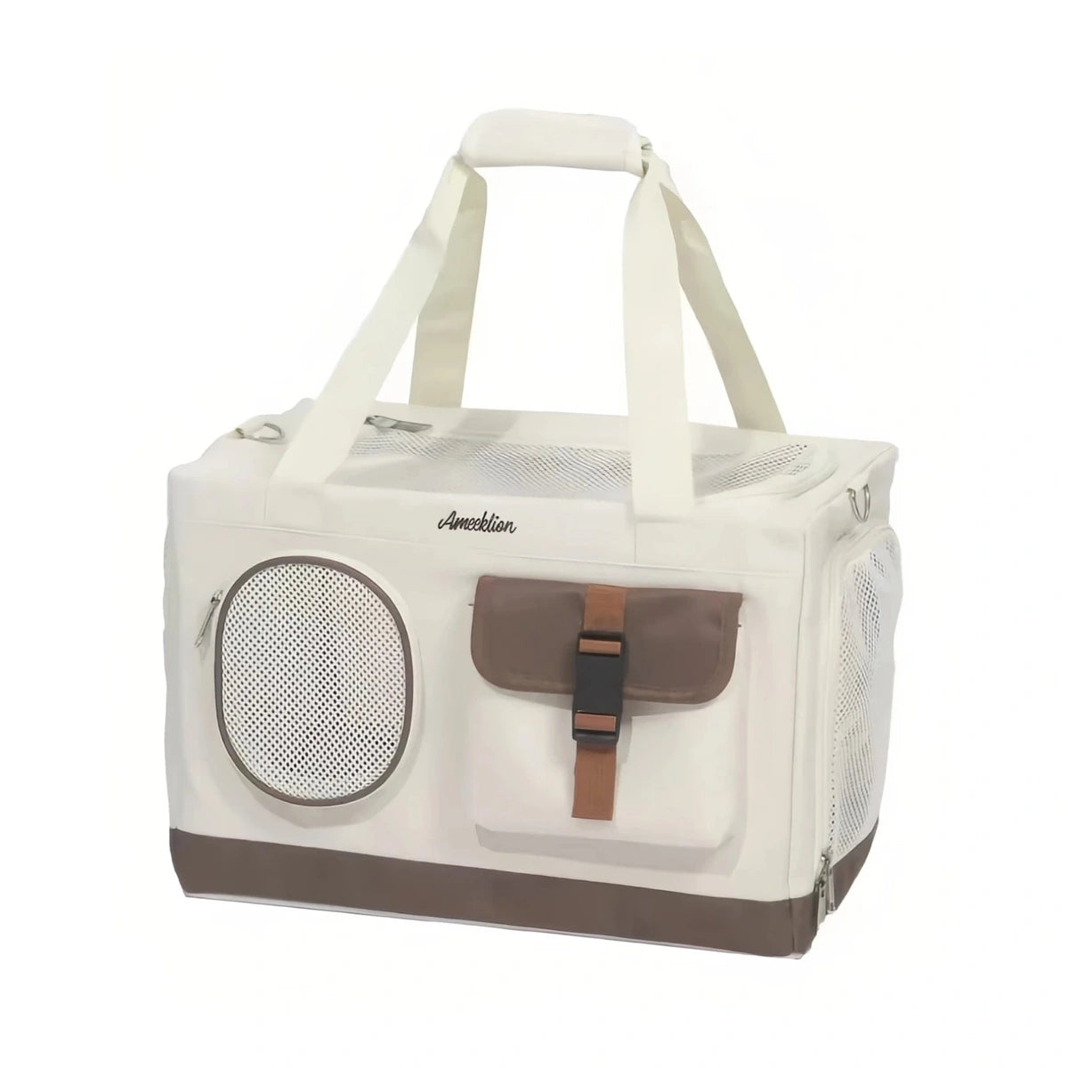 Soft-sided cat carrier bag shown without the trolley base